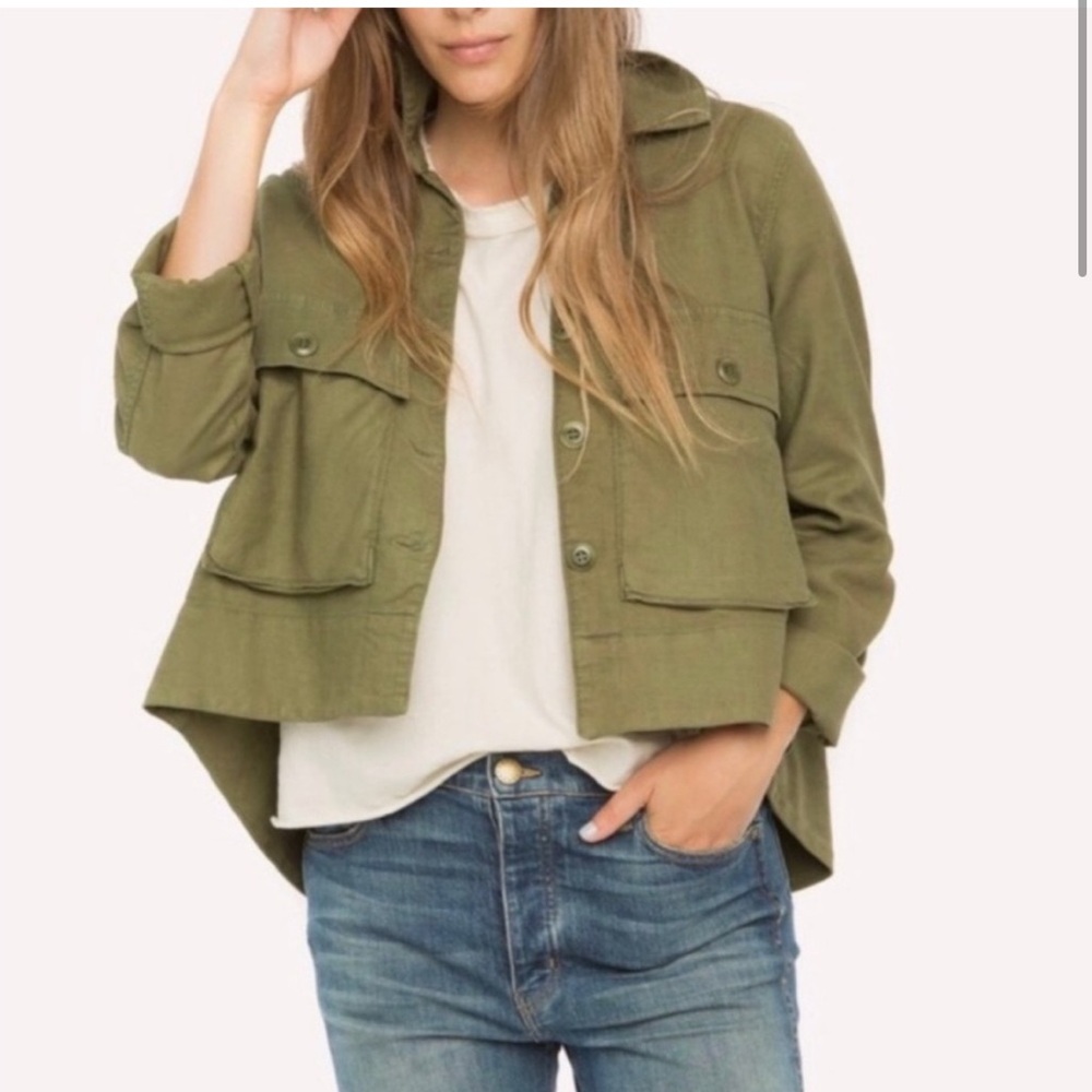 The Great. Swingy Olive Green Army Jacket